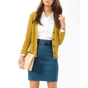 [Halogen] Teal Pencil Skirt Stretch Size 6